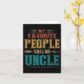 Carte Les gens favoris appellent moi oncle Fête des père (Fleur jaune)