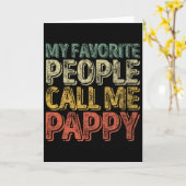 Carte Les gens que j'aime m'appellent Pappy Chemise Drôl (Fleur jaune)