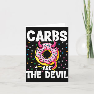 Carte Les glucides sont le diable Drôle Donut Diet Nouve