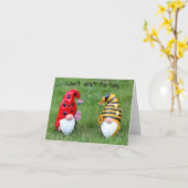 CARTE LES GNOMES NE PEUVENT PAS ATTENDRE DE DIRE HEUREUX (Fleur jaune)