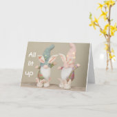 CARTE LES GNOMES SONT "ALLUMÉS ET PRÊTS POUR NOËL" (Fleur jaune)