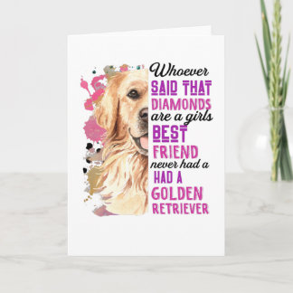 Carte Les golden retrievers sont le meilleur ami d'une f