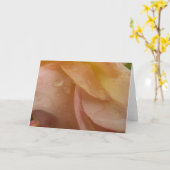Carte Les gouttes de pluie sur les pétales Roses Peach F (Fleur jaune)
