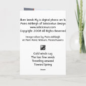 Carte Les graines de soie volent (Dos)