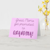 Carte Les grandes mamans sont promues à grand-mère ! (Fleur jaune)
