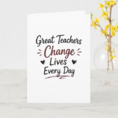 Carte Les Grands Enseignants Changent des Vies Chaque Jo (Fleur jaune)
