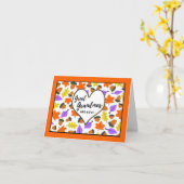 Carte Les grands-mamans sont l'amour Automne Feuilles d' (Fleur jaune)