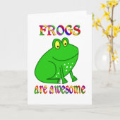 Carte Les grenouilles sont impressionnantes (Fleur jaune)