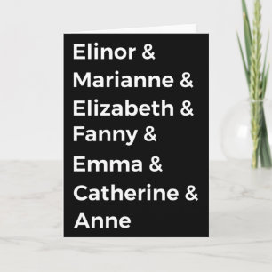 Carte Les héroïnes de Jane Austen I