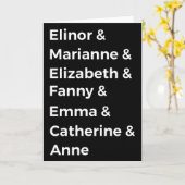 Carte Les héroïnes de Jane Austen I (Fleur jaune)