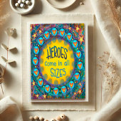 Carte Les héros viennent dans toutes les tailles Merci I