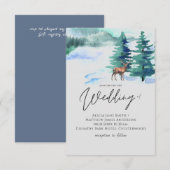 Carte Les hivers viennent Mariage de montagne (Devant / Derrière)