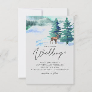 Carte Les hivers viennent Mariage de montagne