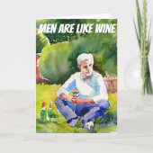 Carte Les Hommes Sont Comme L'Aquarelle De Vin (Devant)