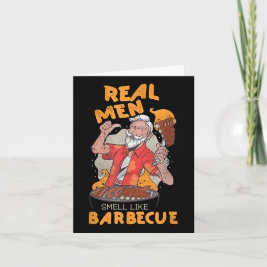 Carte Les Hommes Vraiment Sentent Comme Barbecue Grill D (Devant)