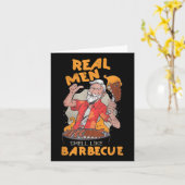 Carte Les Hommes Vraiment Sentent Comme Barbecue Grill D (Fleur jaune)