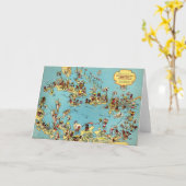 Carte Les îles des Caraïbes colorées (Fleur jaune)