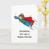 Carte Les infirmières sont des héros - Joyeuse journée d (Fleur jaune)