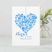 Carte Les Infirmières sont toutes Cardiaques Blue Nurses (Debout devant)