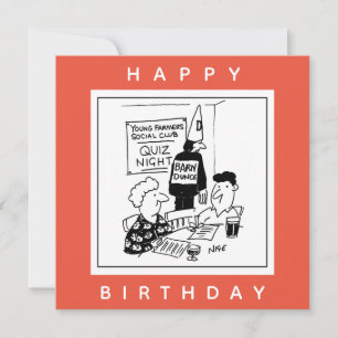 Carte Les jeunes agriculteurs ont un Quiz Night Cartoon
