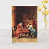 Carte Les joueurs d'échecs, 1856 (Fleur jaune)