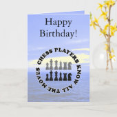 Carte Les joueurs d'échecs drôles savent tous les (Fleur jaune)