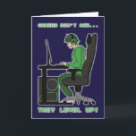 Carte Les joueurs ne vieillissent pas ils augmentent l'â<br><div class="desc">Le texte par défaut de cette conception peut être modifié en supprimant le calque de texte dans l'éditeur Zazzle, puis vous pouvez facilement y ajouter votre propre texte. Cette carte PC de jeu vidéo d'anniversaire est parfaite pour envoyer à un ami ou à un proche. Ce design est numériquement illustré...</div>