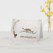 Carte Les Jour-poissons du père sur le poteau (Fleur jaune)