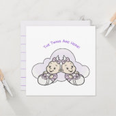 Carte Les Jumeaux Sont Là (Devant/Arrière en situation)