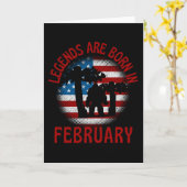 Carte Les légendes naissent en février Bigfoot (Fleur jaune)