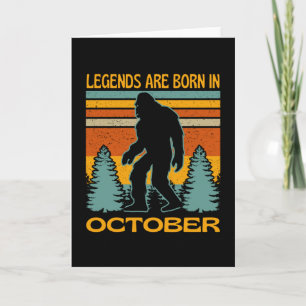 Carte Les légendes naissent en octobre Bigfoot