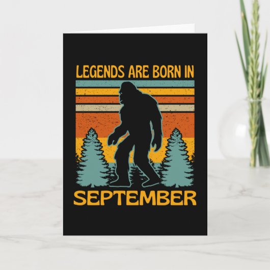 Carte Les légendes naissent en septembre Bigfoot (Devant)