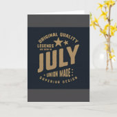 Carte Les légendes sont nées en juillet Qualité original (Fleur jaune)