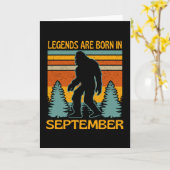 Carte Les Légendes Sont Nées En Septembre Bigfoot (Fleur jaune)