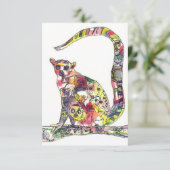 Carte Les lémuriens dans un aimant de lémur (Debout devant)