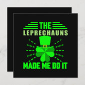 Carte Les Leprechauns m'ont fait le faire (Devant / Derrière)