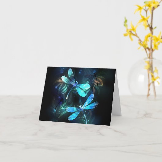 Carte Les libellules du lac (Fleur jaune)