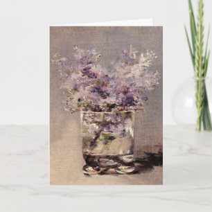 Carte Les Lilacs de Manet dans une sympathie de verre