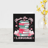Carte Les livres sont mon langage d'amour Lectrice amour (Fleur jaune)