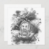 Carte Les loups d'Odin dessinés à la main (Devant / Derrière)