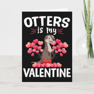 Carte Les loutres de mer sont ma Saint-Valentin Joyeuse