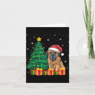 Carte Les lumières de Noël du moche Mastiff du Père Noël