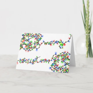 Carte Les lumières de Noël enchevêtrées "Joyeux Noël"