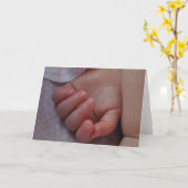 Carte Les mains du bébé (Fleur jaune)