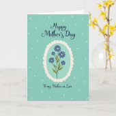 Carte "Les mamans aiment les bleuets" (Fleur jaune)