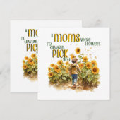 Carte les mamans étaient des fleurs (Devant / Derrière)