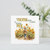 Carte les mamans étaient des fleurs (Debout devant)