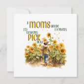 Carte les mamans étaient des fleurs (Dos)