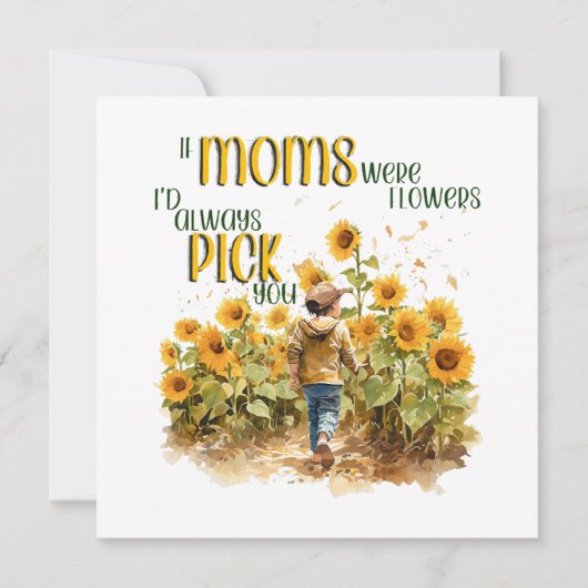 Carte les mamans étaient des fleurs (Devant)