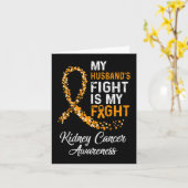 Carte Les Maris combattent Mon combat Conscience du canc (Fleur jaune)